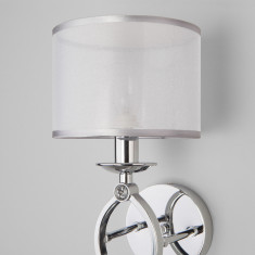 Настенный светильник с тканевым абажуром 60124/1 хром &mdash; Multielectrika