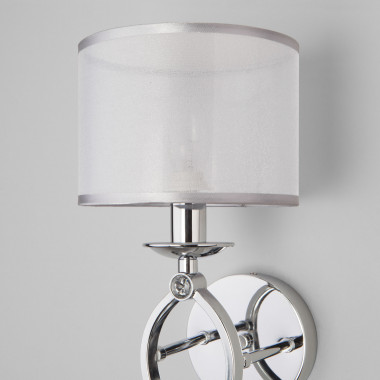 Настенный светильник с тканевым абажуром 60124/1 хром — Multielectrika