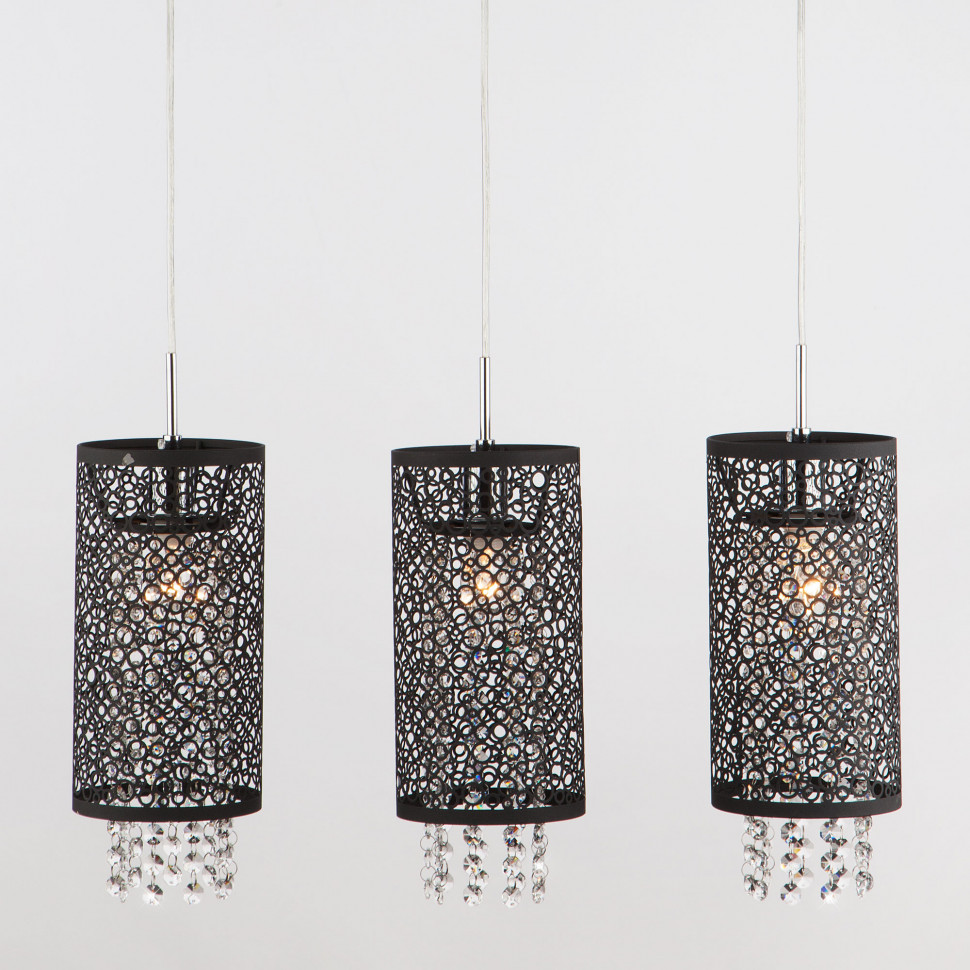 Подвесной светильник с хрусталем 1180/3 хром фото 1 &mdash; Multielectrika