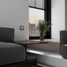 Выключатель трехклавишный (серебряный матовый) W1130065 &mdash; Multielectrika