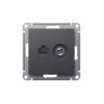 Розетка TV+RJ-45 Systeme Electric AtlasDesign кат. 5Е, базальт