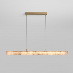 Подвесной светодиодный светильник из алебастра 604053 LED латунь/ алебастр &mdash; Multielectrika
