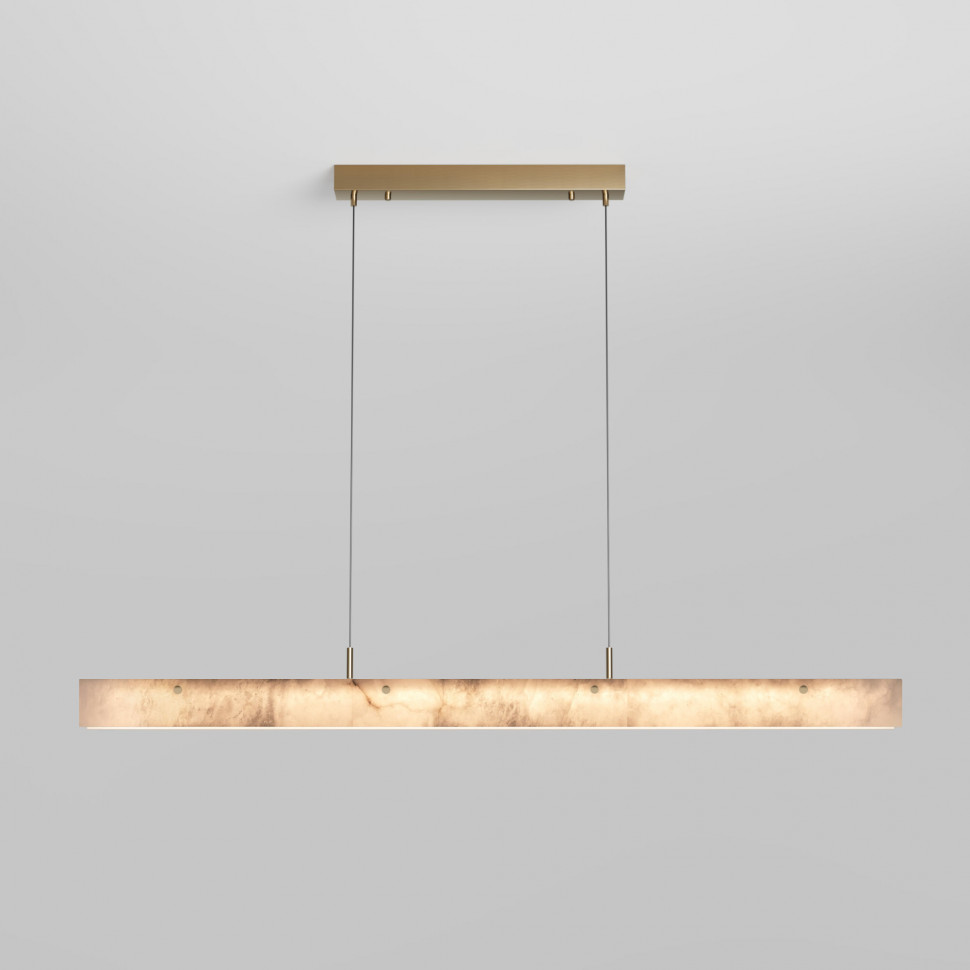 Подвесной светодиодный светильник из алебастра 604053 LED латунь/ алебастр фото 1 &mdash; Multielectrika