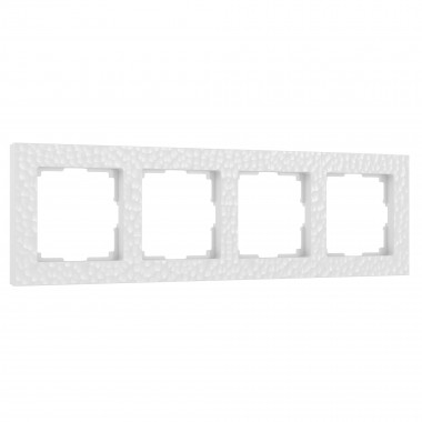 Рамка из поликарбоната на 4 поста Hammer белый W0042401 &mdash; Multielectrika