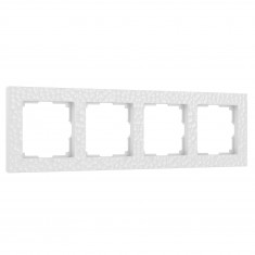 Рамка из поликарбоната на 4 поста Hammer белый W0042401 &mdash; Multielectrika