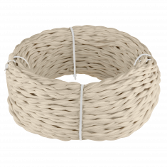 Ретро кабель витой  2х2,5 песочный 50 м W6452646 &mdash; Multielectrika