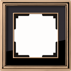 Рамка на 1 пост (золото/черный) WL17-Frame-01 &mdash; Multielectrika