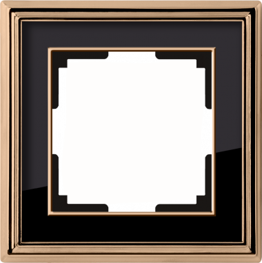 Рамка на 1 пост (золото/черный) WL17-Frame-01 — Multielectrika