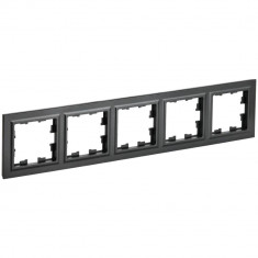 Рамка на 5 поста IEK Brite РУ-5-БрЧ черная &mdash; Multielectrika