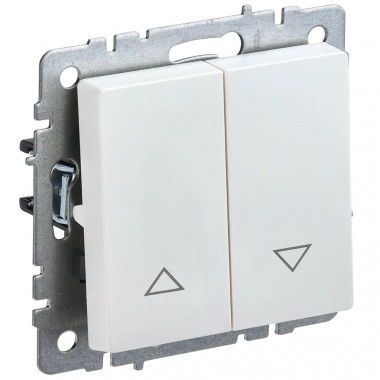 Выключатель для жалюзи 10А IEK Brite ВС10-1-5-БрЖ жемчуг — Multielectrika
