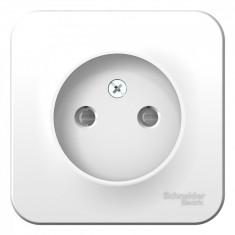 Розетка силовая Systeme Electric Blanca без заземления, со шторками, белая 16А &mdash; Multielectrika