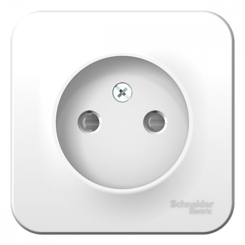Розетка силовая Systeme Electric Blanca без заземления, со шторками, белая 16А фото 1 — Multielectrika