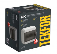 Корпус пластиковый IEK TEKFOR КМПн-6 IP65 черная прозрачная дверь &mdash; Multielectrika