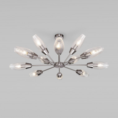 Потолочная люстра с плафонами 60140/12 сатин-никель — Multielectrika