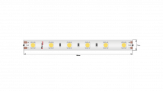 Лента светодиодная DSG 5050 WW 60L-V24-IP65, 2700 K, 300 LED, 14.4W/m, LUX &mdash; Multielectrika