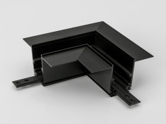 SY-LINK-CNLV-T2-BL, коннектор угловой горизон.для встраиваемого глубокого шинопровода под шпак., чер &mdash; Multielectrika