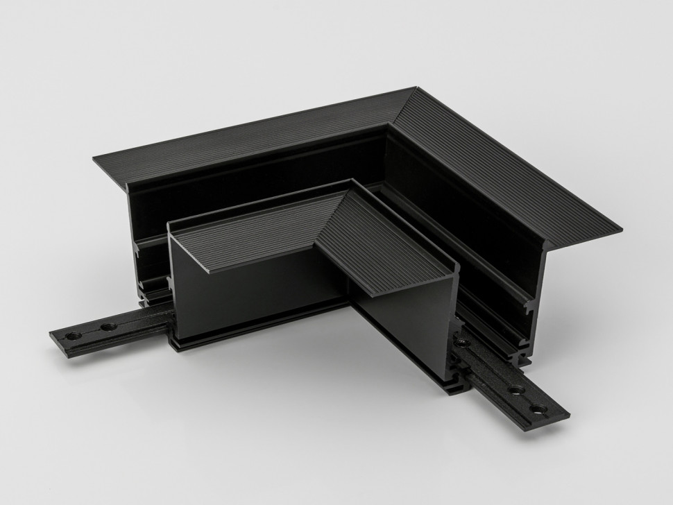 SY-LINK-CNLV-T2-BL, коннектор угловой горизон.для встраиваемого глубокого шинопровода под шпак., чер фото 1 — Multielectrika