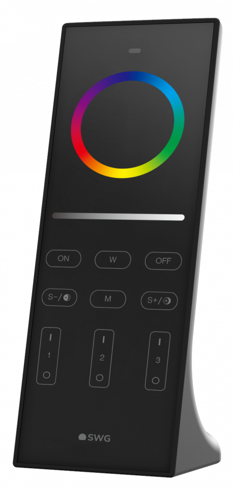 Сенсорный пульт Quick control на 3 зоны RGBCW , черный  фото 1 — Multielectrika