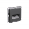 Розетка двойная RJ45+RJ45 Systeme Electric AtlasDesign кат.5Е, базальт
