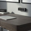 Розетка четверная с заземлением и шторками Gallant черный/хром W5072258 фото 2 &mdash; Multielectrika