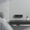 Розетка четверная с заземлением и шторками Gallant черный/хром W5072258 фото 6 &mdash; Multielectrika