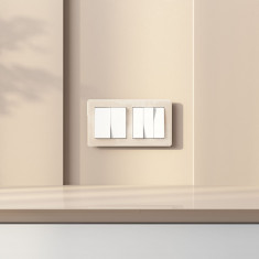 Выключатель двухклавишный (белый) W1120001 &mdash; Multielectrika