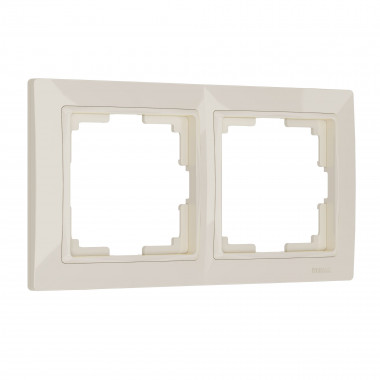 Рамка из поликарбоната на 2 поста Snabb Basic слоновая кость W0022003 &mdash; Multielectrika