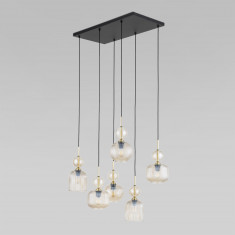 Подвесной светильник с плафоном из фактурного стекла 11044 Sophia Cognac &mdash; Multielectrika