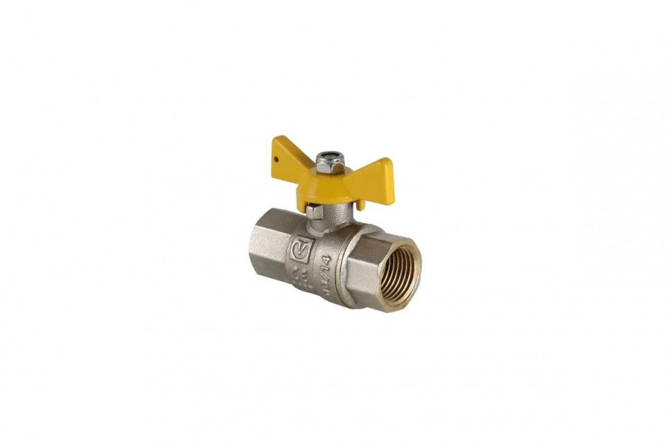 Шаровой газовый кран, рукоятка бабочка 1/2 вн.-вн. Valtec VALGAS VT.277.N.04 фото 1 &mdash; Multielectrika