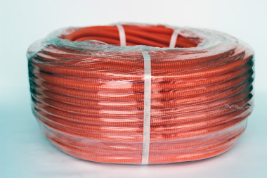 Труба гофрированная с зондом Промрукав ПНД строительная оранжевая (d=32) — Multielectrika