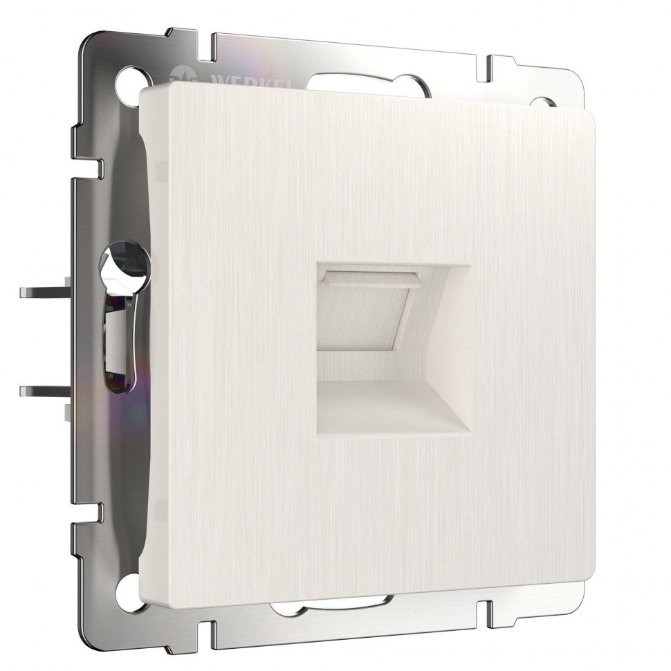 Телефонная розетка RJ-11 (перламутровый рифленый) W1182013 фото 1 — Multielectrika