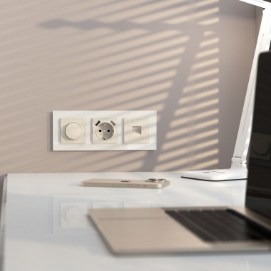 Телефонная розетка RJ-11 (перламутровый рифленый) W1182013 — Multielectrika