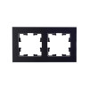 Рамка на 2 поста IEK Brite РУ-2-1-БрЧ металл черный фото 2 — Multielectrika