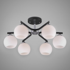 Потолочная люстра с плафонами 30145/6 хром/венге &mdash; Multielectrika