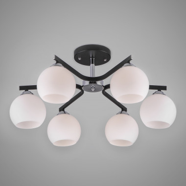 Потолочная люстра с плафонами 30145/6 хром/венге — Multielectrika