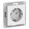 Розетка силовая Schneider Electric Atlas Design со шторками, белая