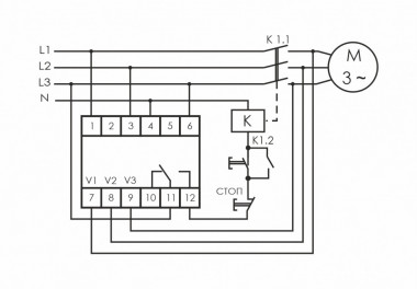 Реле контроля наличия, асимметрии фаз и контроля состояния контактора CKF-2BT — Multielectrika