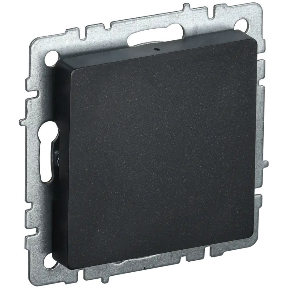 Заглушка с суппортом IEK Brite МЗ10-БрЧ черная фото 1 — Multielectrika