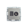 Розетка двойная TV+RJ45 кат.5E IEK Brite РТВ/РК12-БрС сталь фото 2 — Multielectrika