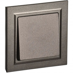 Выключатель одноклавишный 10А в сборе IEK Brite ВСР10-1-0-БрТБ темная бронза &mdash; Multielectrika