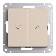 Выключатель для жалюзи Systeme Electric AtlasDesign 10А, песочный &mdash; Multielectrika