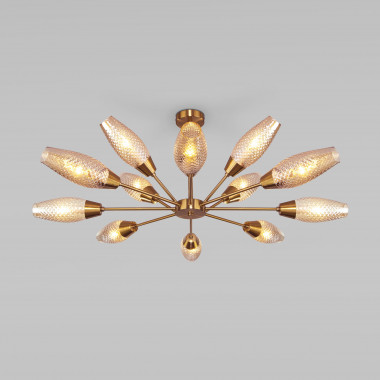 Потолочная люстра с плафонами 60140/12 золото — Multielectrika