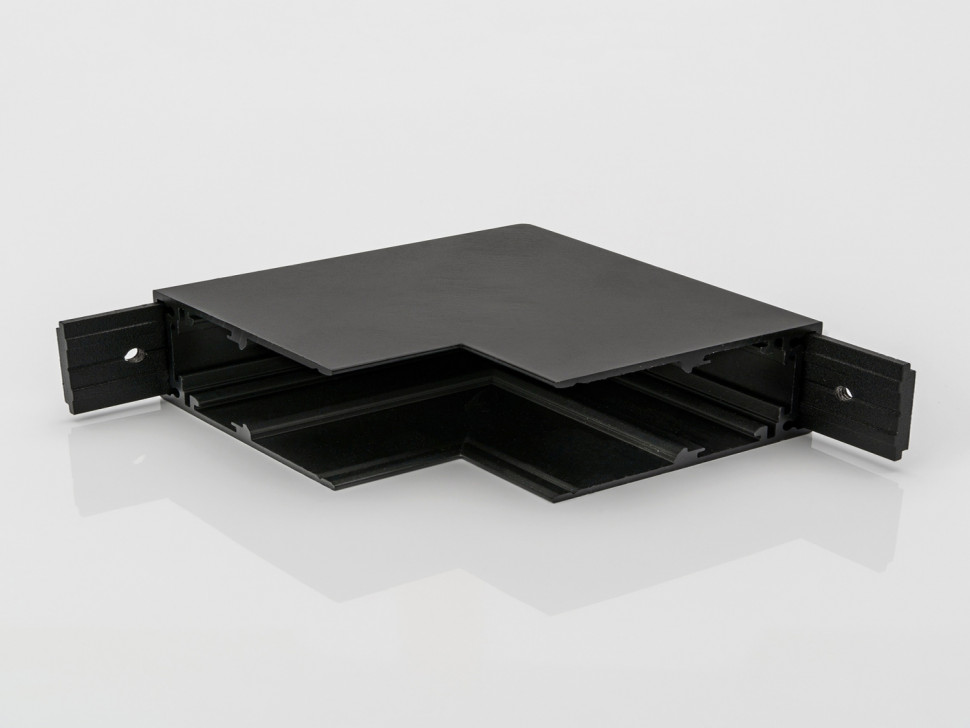 SY-LINK-INT-S1-BL, коннектор угловой внутр.для накладного глубокого шинопровода, черный фото 1 — Multielectrika