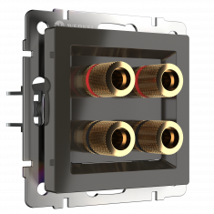 Акустическая розетка (серо-коричневый) WL07-AUDIOx4 &mdash; Multielectrika