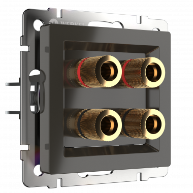Акустическая розетка (серо-коричневый) WL07-AUDIOx4 — Multielectrika
