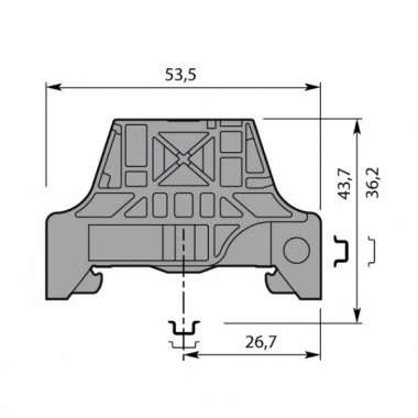 Фиксатор торцевой для дин рейки универсальный ABB BAM4 1SNK900001R0000 — Multielectrika