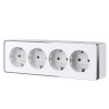 Розетка четверная с заземлением и шторками Gallant белая W5072210 фото 1 &mdash; Multielectrika