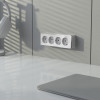 Розетка четверная с заземлением и шторками Gallant белая W5072210 фото 2 &mdash; Multielectrika