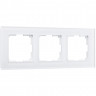 Рамка из стекла на 3 поста Favorit белый матовый W0031105