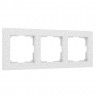 Рамка из поликарбоната на 3 поста Hammer белый W0032401